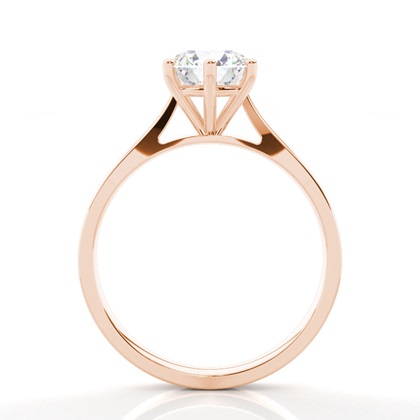 Rotgold Solitärringe Diamantringe