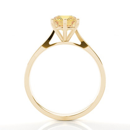 Prong Setting Yellow Diamond Engagement Ring