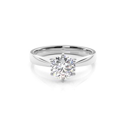Diamant Verlobungsring in einer Krappenfassung
