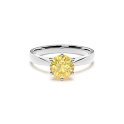 Krappenfassung Gelber Diamant Verlobungsring