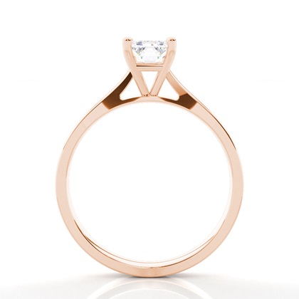 Emerald Rose Gold Classic Solitaire Engagement Rings