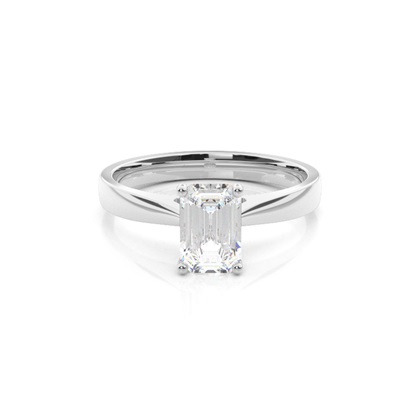Emerald Solitaire Diamond Rings