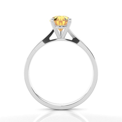 Prong Setting Yellow Diamond Engagement Ring