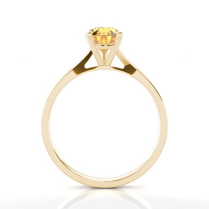 Krappenfassung Gelber Diamantring