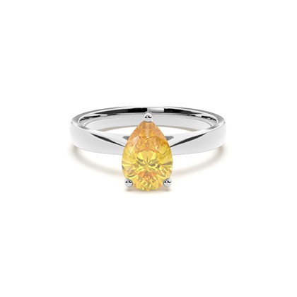 Prong Setting Yellow Diamond Engagement Ring