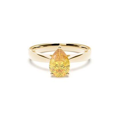 Prong Setting Yellow Diamond Engagement Ring
