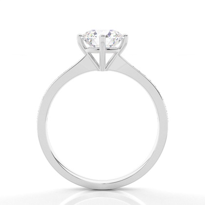 4 Prong Setting Side Stone Engagement Ring
