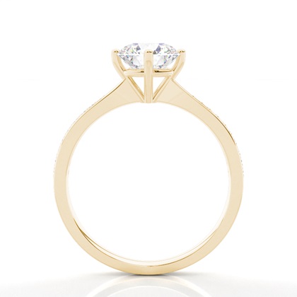 Yellow Gold Side Stone Engagement Rings