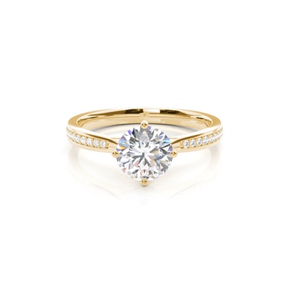 Yellow Gold Side Stone Engagement Rings