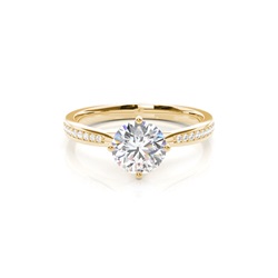 4 Prong Setting Side Stone Engagement Ring