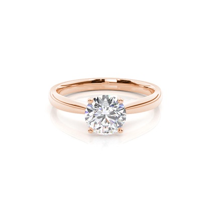 Rose Gold Solitaire Diamond Engagement Rings