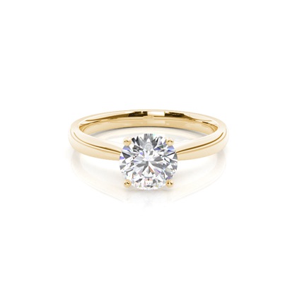 Yellow Gold Solitaire Diamond Engagement Rings