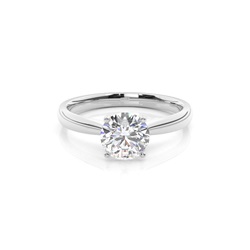Diamant Verlobungsring in einer Krappenfassung mit Schulter Diamanten