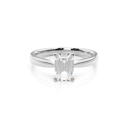 Emerald Solitaire Diamond Rings