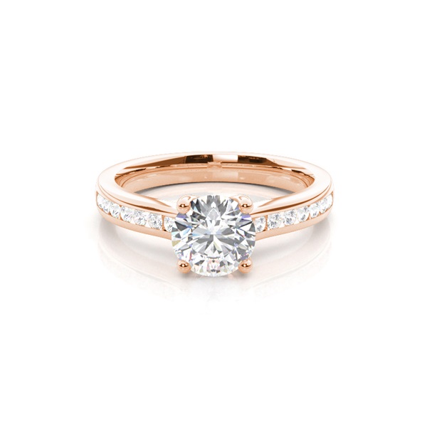 4 Prong Setting Side Stone Engagement Ring