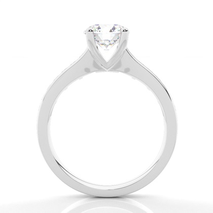 4 Prong Setting Side Stone Engagement Ring