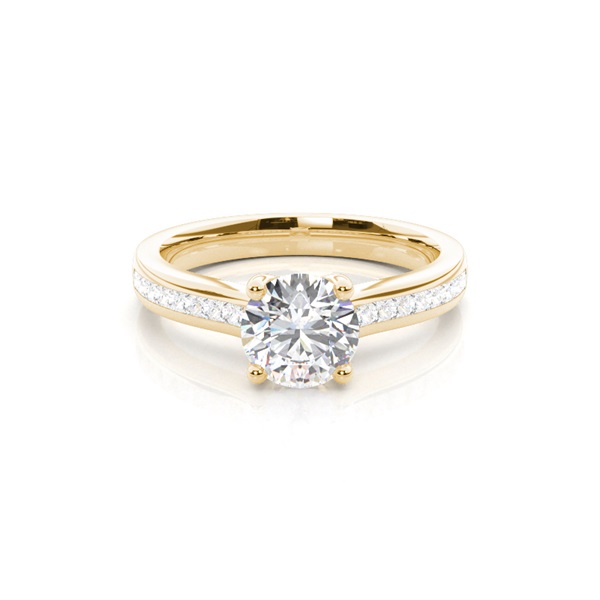 Prong Setting Side Stone Engagement Ring