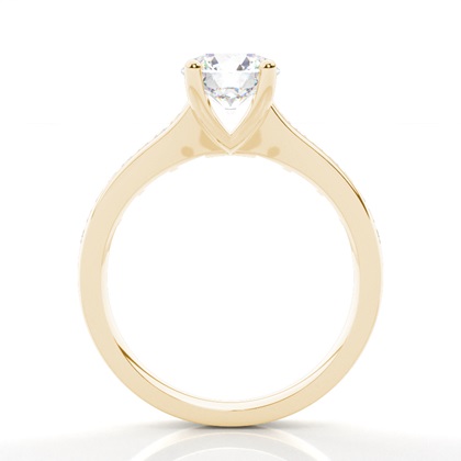 Yellow Gold Side Stone Diamond Rings