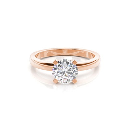 Rose Gold Solitaire Diamond Rings