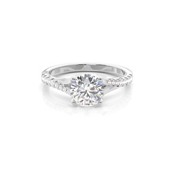 4 Prong Setting Side Stone Engagement Ring