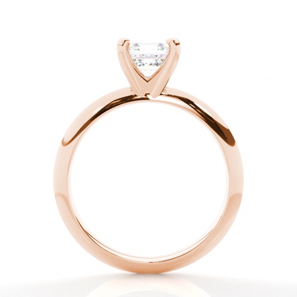 Asscher Rose Gold Engagement Rings