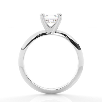 Asscher Solitaire Diamond Rings