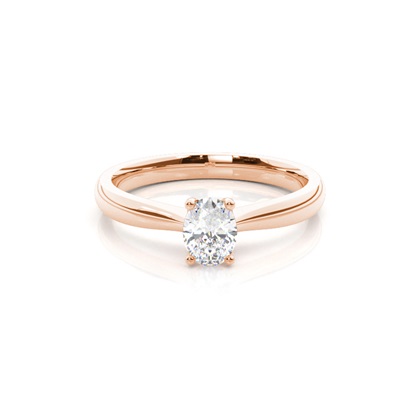 Rose Gold Solitaire Diamond Rings