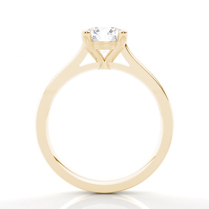Yellow Gold Solitaire Diamond Rings 