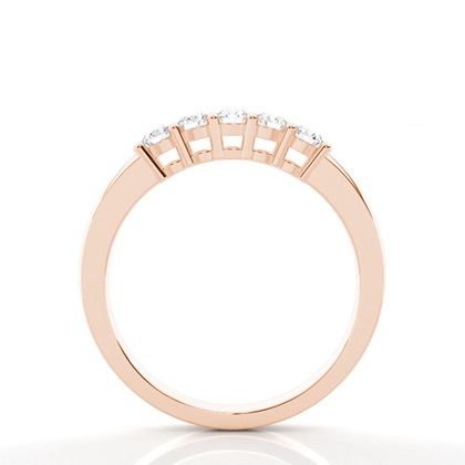 Rose Gold 5 Stone Diamond Rings