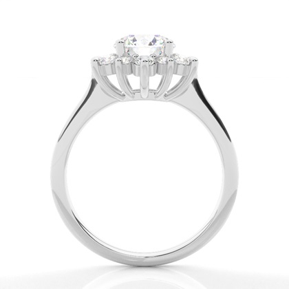 Round Diamond Halo Engagement Rings