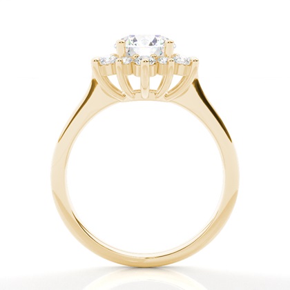 Yellow Gold Halo Engagement Rings