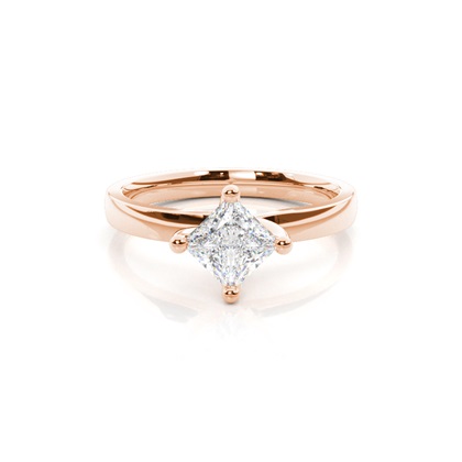 Rose Gold Solitaire Diamond Rings