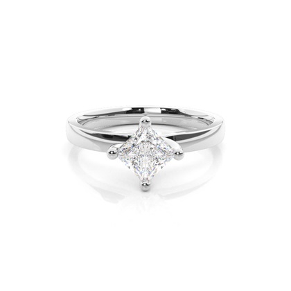 Princess Solitaire Diamond Rings 