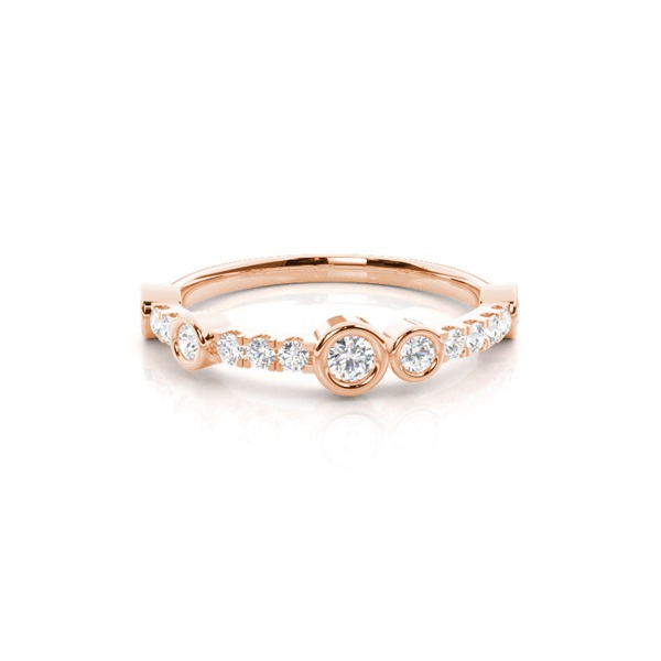 Full Bezel Setting Half Eternity Diamond Ring