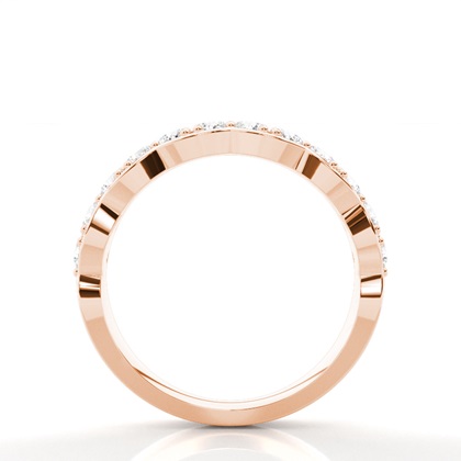 Rose Gold Half Eternity Diamond Rings