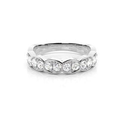 4 Prong Setting Half Eternity Diamond Ring