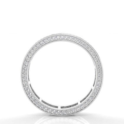 Eternity Diamant Ring in einer Halben Zargenfassung