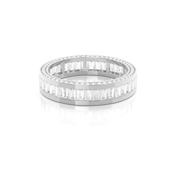 Eternity Diamant Ring in einer Halben Zargenfassung