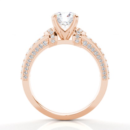 Rose Gold Side Stone Diamond Rings