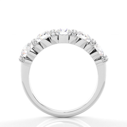 Round White Gold 5 Stone Diamond Rings