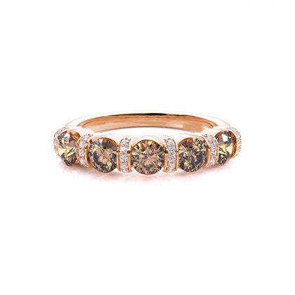 Rose Gold 5 Stone Diamond Rings
