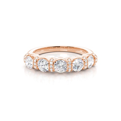 Bar Setting Plain Five Stone Ring