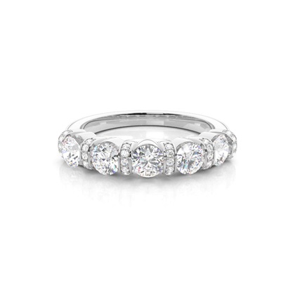 Platinum 5 Stone Diamond Rings