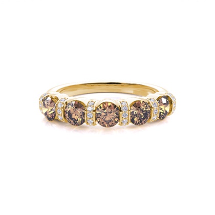 Yellow Gold 5 Stone Diamond Rings