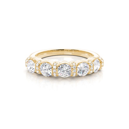 Yellow Gold 5 Stone Diamond Rings