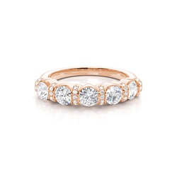 Bar Setting Plain Five Stone Ring
