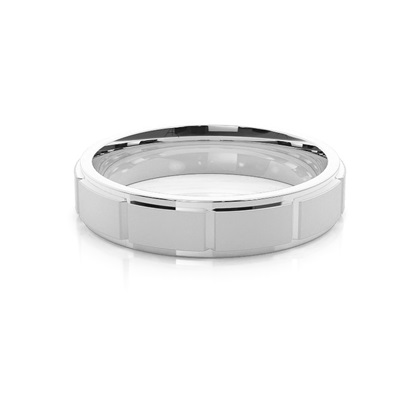 Platinum Men's Contemporary Wedding Rings