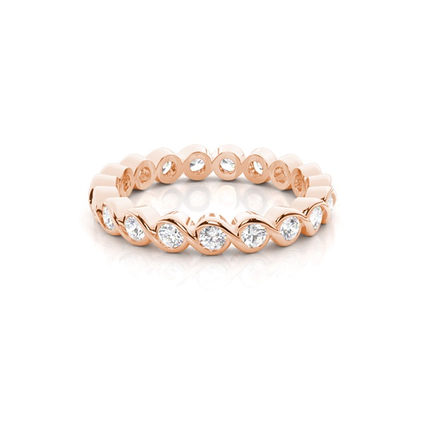 Semi Bezel Setting Full Eternity Diamond Ring