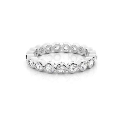 Semi Bezel Setting Full Eternity Diamond Ring