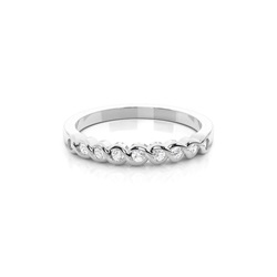 Anillo De Diamantes Half Eternity Con Engaste En Bisel